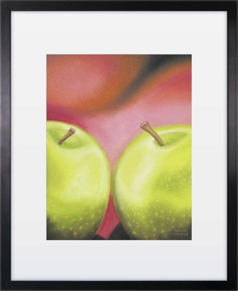 Pair of Apples Pastel Drawing