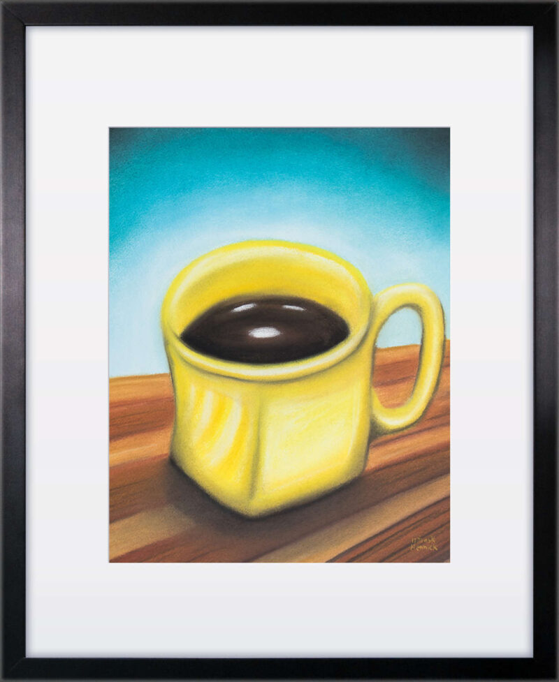 Yellow Coffee Cup - Pastel Drawing