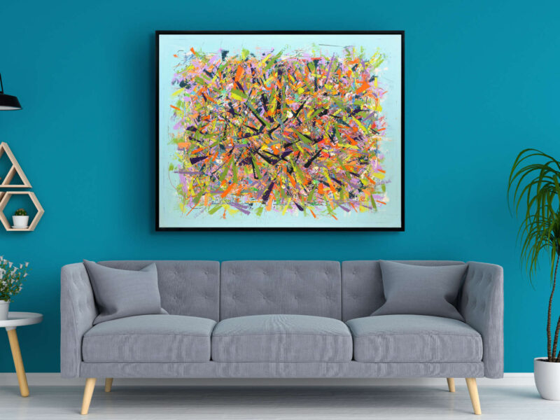 Sukhasana Abstract Painting on Wall