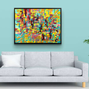 Garuḍāsana Abstract Painting on Wall