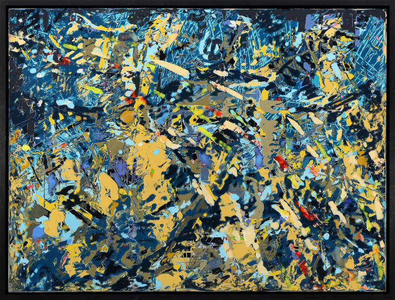 Parivrtta Aṣṭa Chandrāsana Abstract Painting