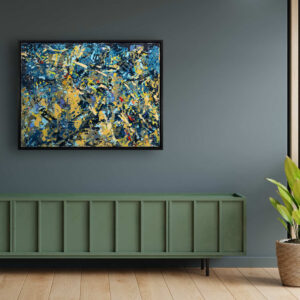 Parivrtta Aṣṭa Chandrāsana Abstract Painting