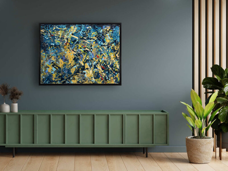 Parivrtta Aṣṭa Chandrāsana Abstract Painting