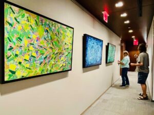 48x30 inch abstract paintings installation