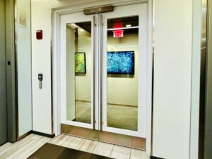 48x30 inch abstract paintings installation