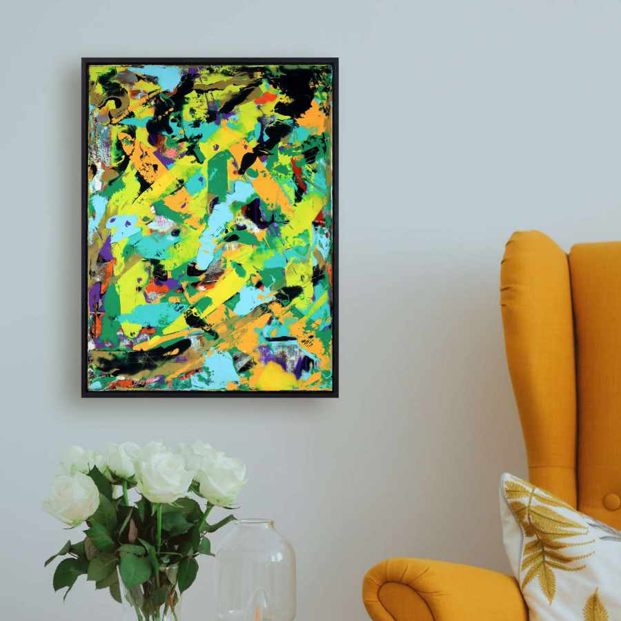 Vakrasana Abstract Painting on Wall